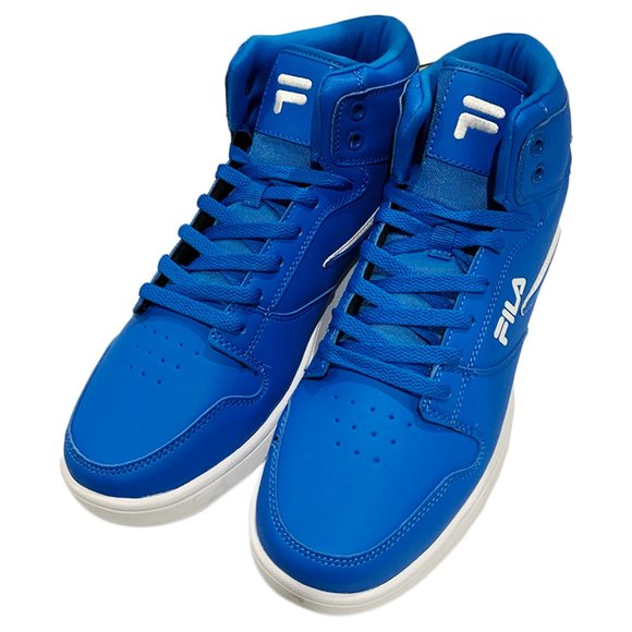 NWT FILA MSRP $94.99 AUTHENTIC MEN'S BLUE MID TOP PLUS SNEAKERS SIZE 9 - Picture 2 of 5